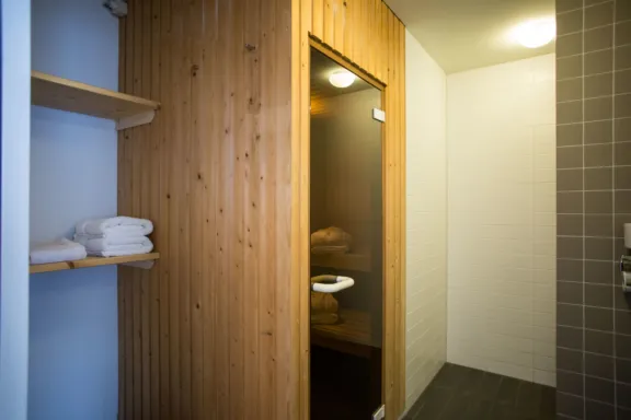 Eigen sauna en badkamer Hotel appartement sauna Tjermelan Terschelling